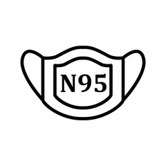 N95 mask Vector Icon