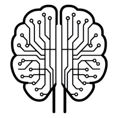 A stylized brain illustration featuring circuitry, symbolizing the intersection of technology and neuroscience.