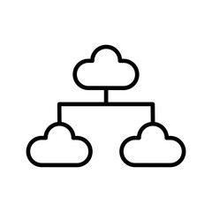 Multi Cloud Vector Icon