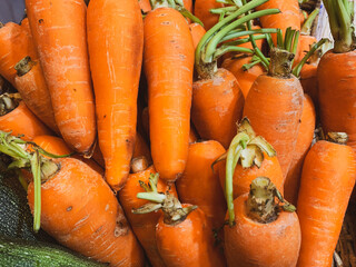 big carrots close up shot