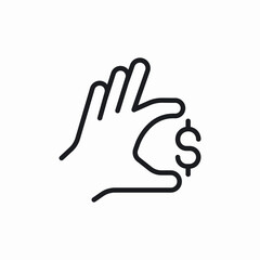 money pick icon sign vector