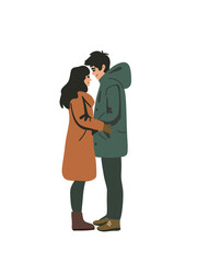 illustration of a couple focusing on the symbolism of love, trust, and mutual aid