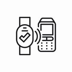 pay smart watch icon sign vector