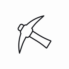 pickaxe tool icon sign vector