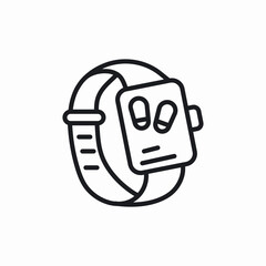 smart watch foots icon sign vector
