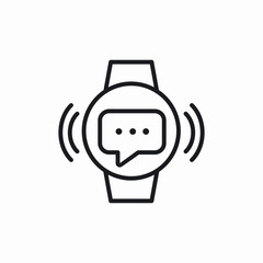 smart watch message icon sign vector