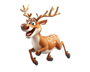 a cartoon deer running