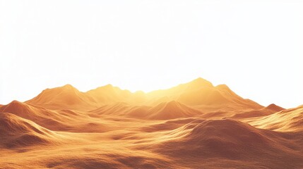 Golden Desert Landscape at Sunrise