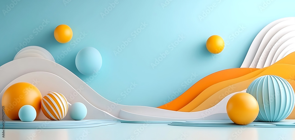 Poster creative application of modern design elements studio space graphic art minimalist environment abstr