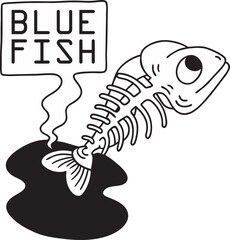 black and white fish