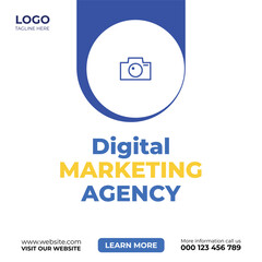 Social media business post banner with image space