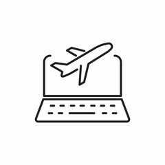 flight booking online icon sign vector