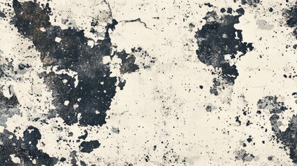 Weathered, textured wall with dark stains and cracks.
