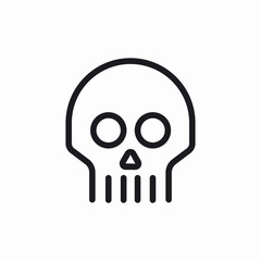 skull bone icon sign vector