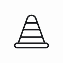 traffic cone icon sign vector