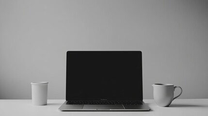 Minimalist workspace setup home office digital environment clean design professional focus productivity concept