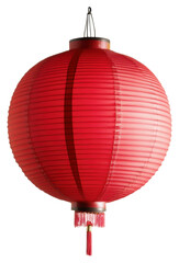 Obraz premium Chinese or Japanese red lantern, PNG, Isolated on Transparent Background
