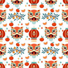 Pattern Chinese New Year Asian Tradition Oriental