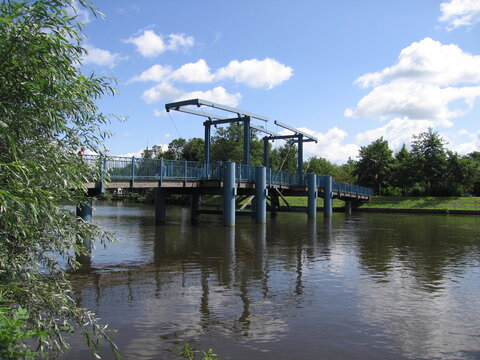 Blaue Br&uuml;cke in Friedrichstadt an der Treene und Eider