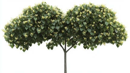 Stunning Heart-Shaped Leaved Tree with Delicate Yellow Flowers