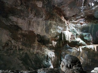 Borra, Andhra Pradesh India - Nov 11 2024: Natural Borra caves are largest in India. They are...