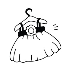 Adorable tutu dress vector design in modern style