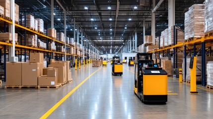 Close-up view of steel barrels including fuel and chemical storage on pallets in an industrial warehouse setting