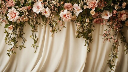 Floral decoration display event venue photography elegant environment close-up view floral artistry concept