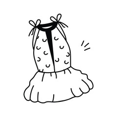 Creatively designed icon of halter neck dress, ready to use vector