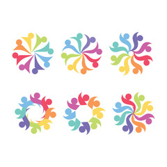 Team group people , Community, network and social icon design template