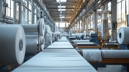 Obraz premium Factory production line at a textile factory 