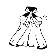 Check this creative icon of ribboned gown in modern style