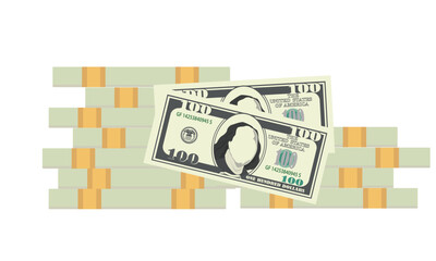 bundles of paper money in unopened Bank paper