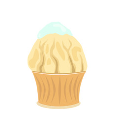 Cream cake with cream on top