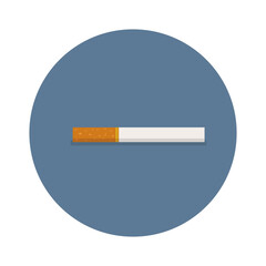 cigarette with a yellow filter on a blue background