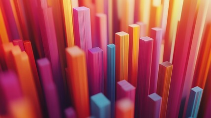 Obraz premium Abstract business graph with rising bars in 3D for scalability and expansion