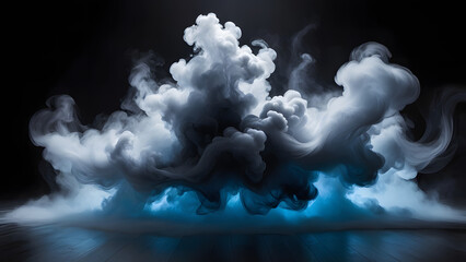 Naklejka premium Mystical_mist_Swirling_smoke_in_dark_and_light