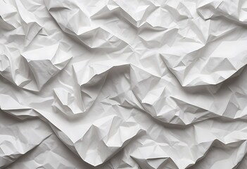 Obraz premium Image of Crumpled sheet of toned white paper close up. Texture for background usage