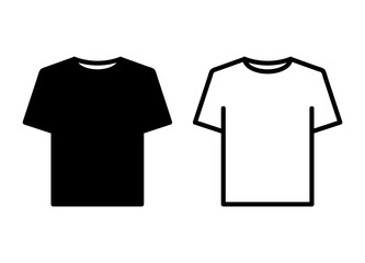 Naklejka premium T-shirt icon. Simple flat, outline, solid style. Tee symbol, linear style sign for mobile concept and web design. Trendy shirt casual simple line vector icon logo. Vector Illustration
