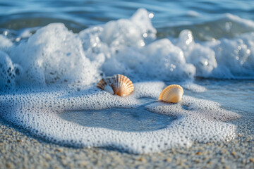 Shells in the sea