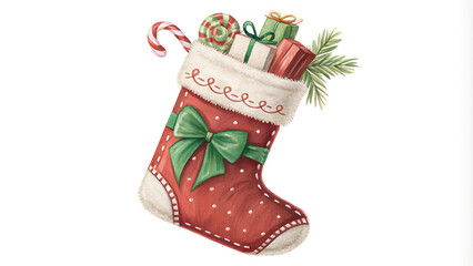 Christmas Stocking Isolated on White Background