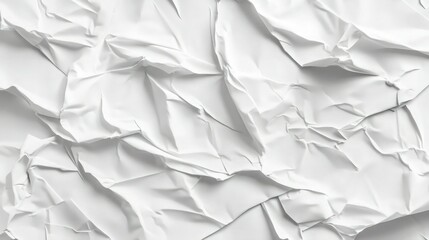 Obraz premium Crushed white paper texture provides a versatile, clean surface ideal for advertising copy space and modern design layering.