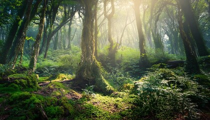 Obraz premium magic forest background