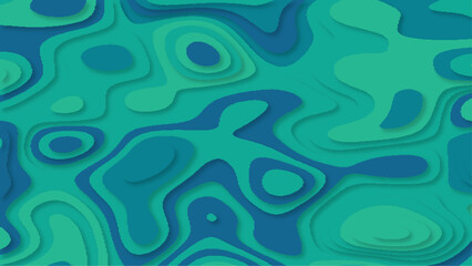 Fototapeta premium Abstract colorful 3D multi layer paper cut liquid geometric pattern topography background.