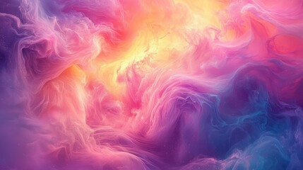Fototapeta premium Abstract background with vibrant colors in swirling, cloud-like patterns.