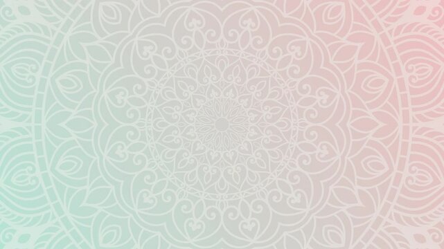 Dreamy gradient wallpaper with mandala pattern. background for yoga, meditation poster.with seamless looping background.