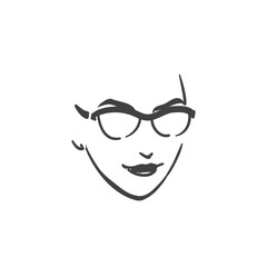 Vector fashion logo for beauty salon, cosmetic boutique, icon sign