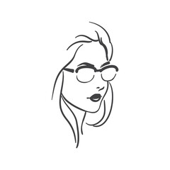 Vector fashion logo for beauty salon, cosmetic boutique, icon sign