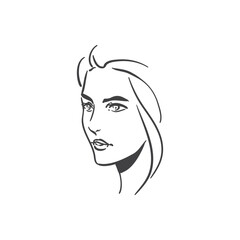 Vector fashion logo for beauty salon, cosmetic boutique, icon sign