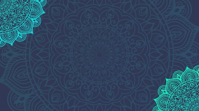 Dreamy gradient wallpaper with mandala pattern. background for yoga, meditation poster.with seamless looping background.	